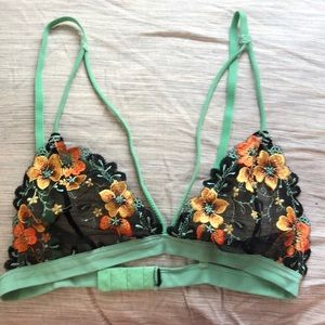 Floral strappy bralette